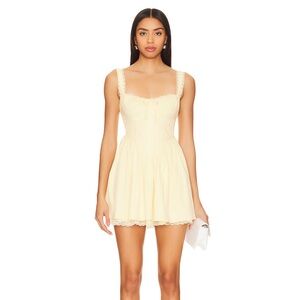 MORE TO COME (Revolve) Zia Mini Dress in Yellow (XS)
